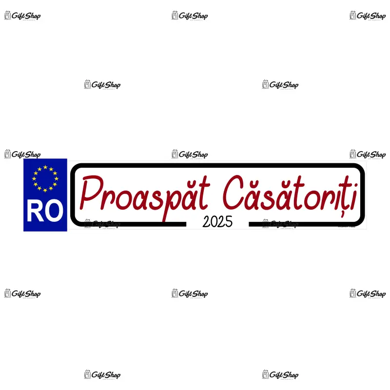 Proaspat casatoriti, indicator masina, 500x100 mm
